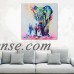Girl12Queen Multicolor Elephant Pattern Canvas Painting Frameless Pictures Living Room Decor   